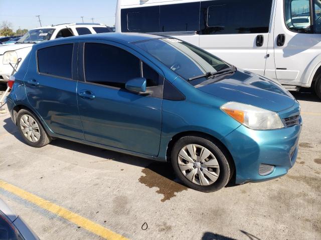 JTDKTUD36DD556856 - 2013 TOYOTA YARIS TEAL photo 4