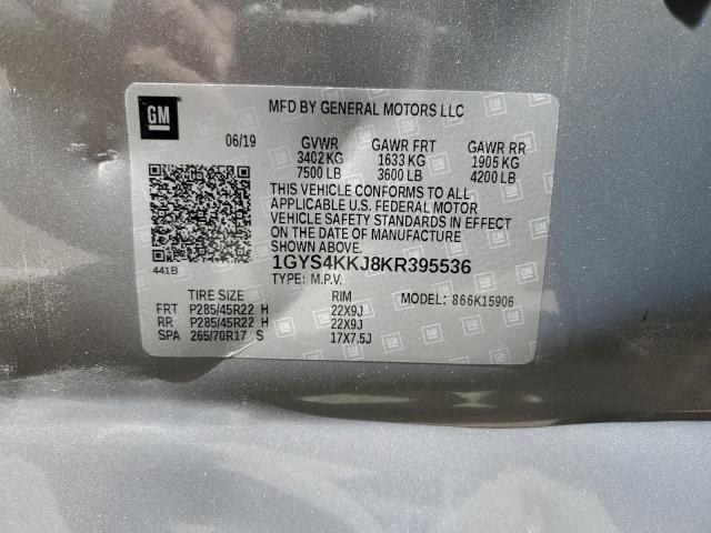 1GYS4KKJ8KR395536 - 2019 CADILLAC ESCALADE ESV PLATINUM ვერცხლისფერი ფოტო 13