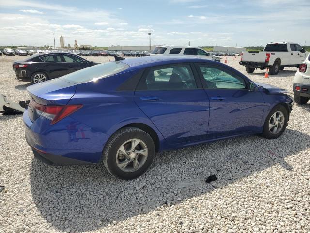 5NPLL4AG2MH046168 - 2021 HYUNDAI ELANTRA SE BLUE photo 3