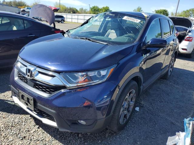 5J6RW1H85KA007488 - 2019 HONDA CR-V EXL BLUE photo 1