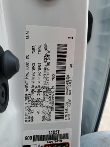5TFNA5DBXRX232119 - 2024 TOYOTA TUNDRA CREWMAX PLATINUM 白色 照片 12