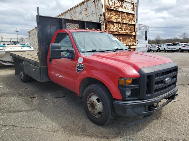 1FDWF36548EA18296 - 2008 FORD F350 SUPER DUTY RED photo 4