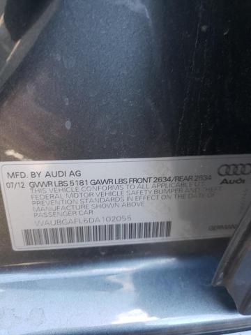 WAUBGAFL6DA102055 - 2013 AUDI S4 PREMIUM PLUS GRAY photo 12