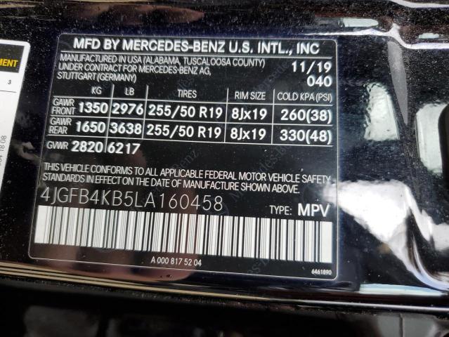 4JGFB4KB5LA160458 - 2020 MERCEDES-BENZ GLE 350 4MATIC BLACK photo 13