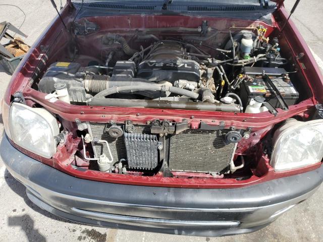 5TBBT4414YS030047 - 2000 TOYOTA TUNDRA ACCESS CAB ბურგუნდია ფოტო 11