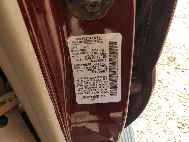 JN8DR09X92W651431 - 2002 NISSAN PATHFINDER LE 栗色 照片 13