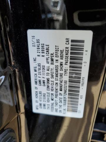 19UUB3F72HA000185 - 2017 ACURA TLX ADVANCE BLACK photo 12
