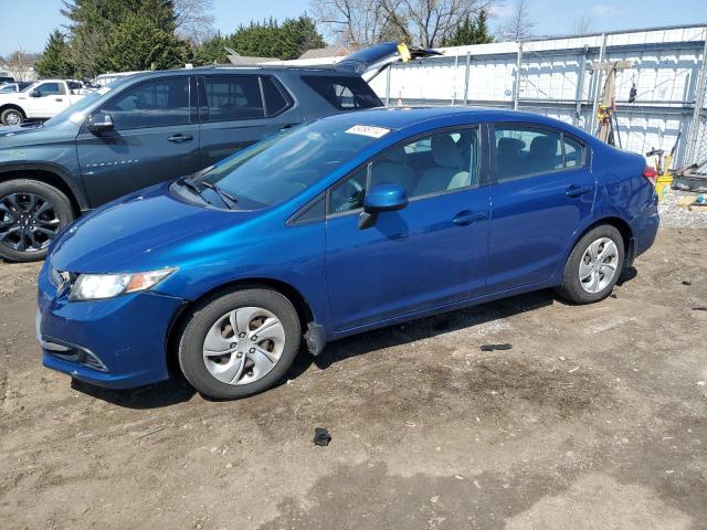 19XFB2E57DE081905 - 2013 HONDA CIVIC LX BLUE photo 1