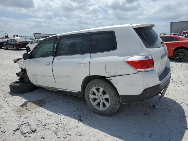5TDZK3EH7DS108572 - 2013 TOYOTA HIGHLANDER BASE WHITE photo 2
