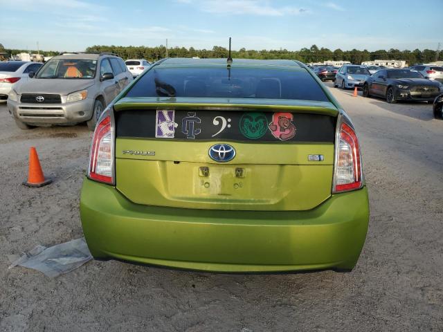 JTDKN3DU9F0443619 - 2015 TOYOTA PRIUS GREEN photo 6