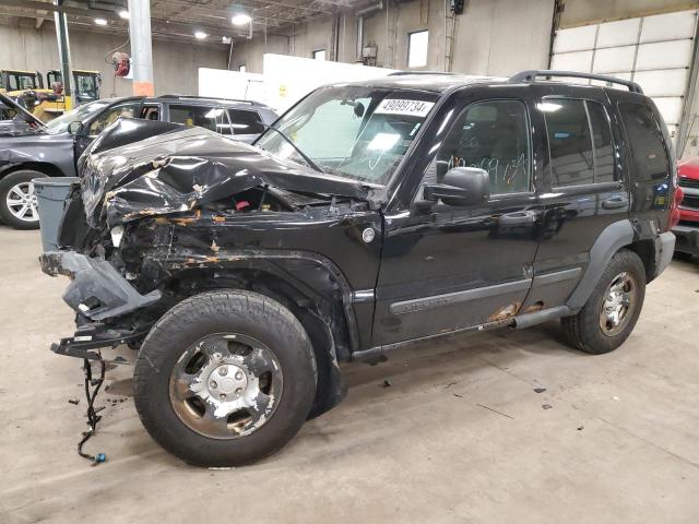 1J4GL48K27W500987 - 2007 JEEP LIBERTY SPORT BLACK photo 1