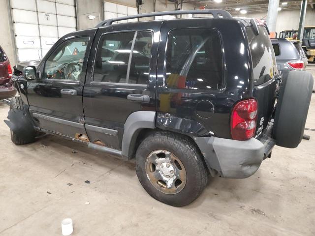 1J4GL48K27W500987 - 2007 JEEP LIBERTY SPORT BLACK photo 2