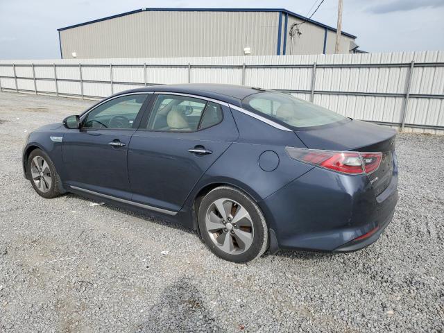 KNAGN4ADXE5073053 - 2014 KIA OPTIMA HYBRID BLUE photo 2