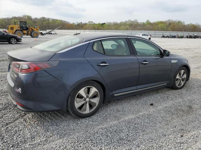 KNAGN4ADXE5073053 - 2014 KIA OPTIMA HYBRID BLUE photo 3