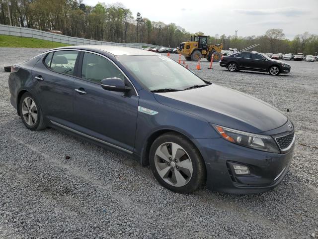 KNAGN4ADXE5073053 - 2014 KIA OPTIMA HYBRID BLUE photo 4