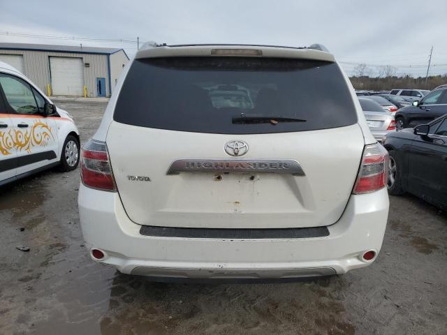 JTEEW41A882022858 - 2008 TOYOTA HIGHLANDER HYBRID WHITE photo 6