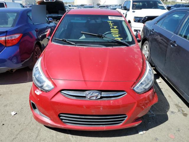 KMHCT5AE5FU219609 - 2015 HYUNDAI ACCENT GS RED photo 5