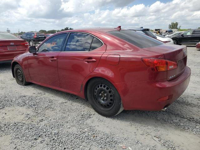 JTHBK262X82079683 - 2008 LEXUS IS 250 RED photo 2