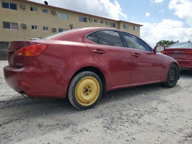 JTHBK262X82079683 - 2008 LEXUS IS 250 RED photo 3