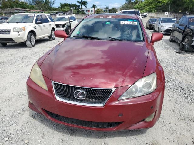 JTHBK262X82079683 - 2008 LEXUS IS 250 RED photo 5