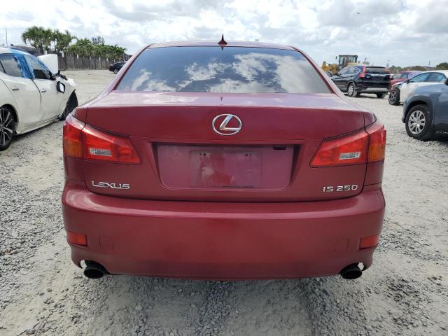 JTHBK262X82079683 - 2008 LEXUS IS 250 RED photo 6