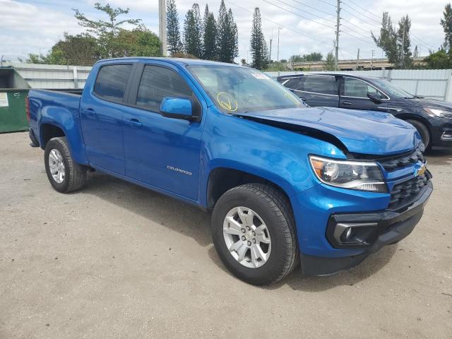 1GCGSCENXM1125165 - 2021 CHEVROLET COLORADO LT BLUE photo 4