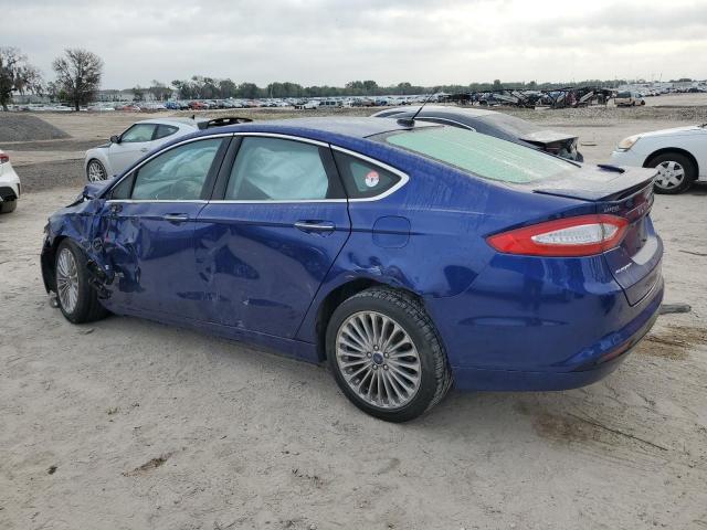 3FA6P0RU4DR281792 - 2013 FORD FUSION TITANIUM HEV BLUE photo 2