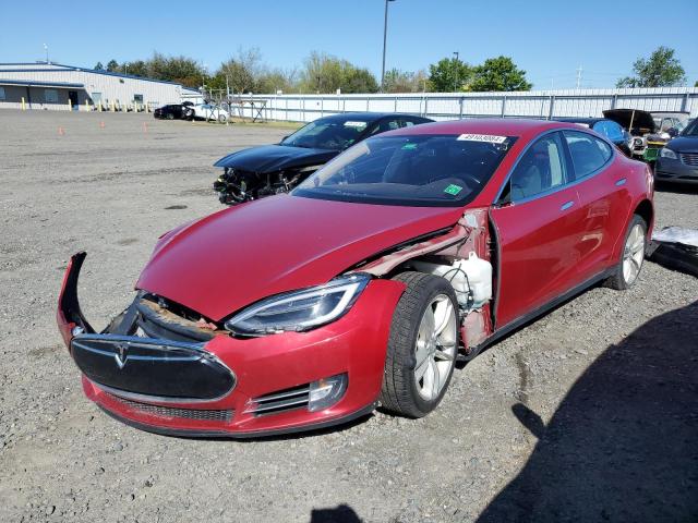 5YJSA1H19EFP34251 - 2014 TESLA MODEL S Qırmızı foto 1