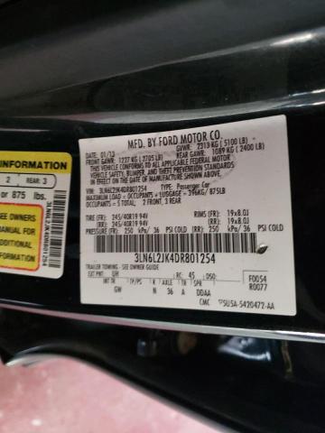 3LN6L2JK4DR801254 - 2013 LINCOLN MKZ BLACK photo 10