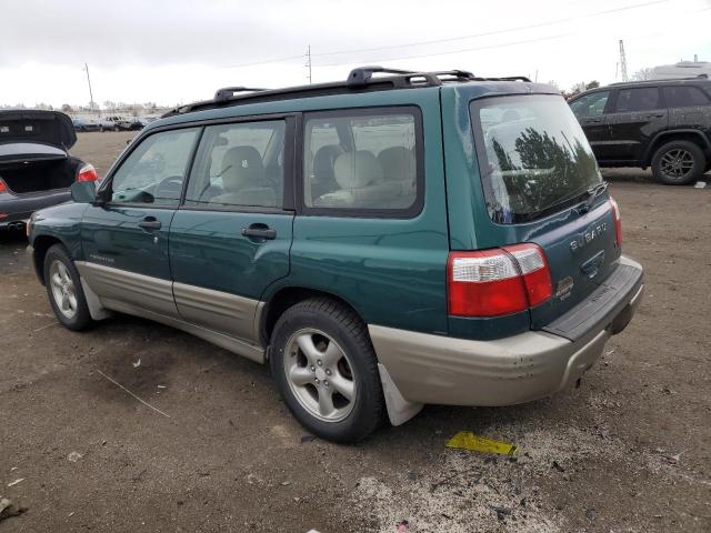 JF1SF65551H762277 - 2001 SUBARU FORESTER S GREEN photo 2