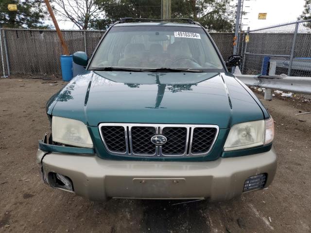 JF1SF65551H762277 - 2001 SUBARU FORESTER S GREEN photo 5