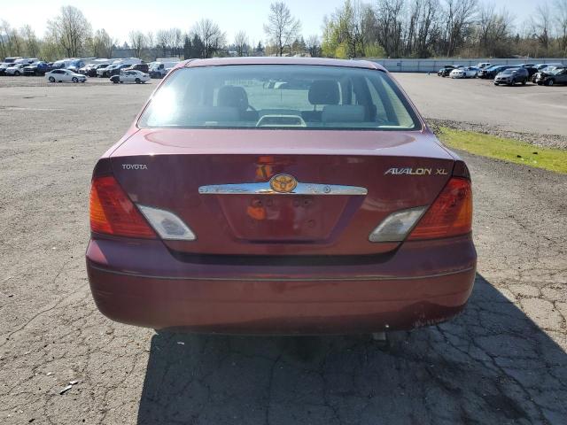 4T1BF28B61U170832 - 2001 TOYOTA AVALON XL BURGUNDY photo 6