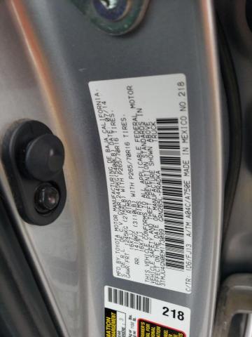 3TMJU4GN0EM173099 - 2014 TOYOTA TACOMA DOUBLE CAB PRERUNNER SILVER photo 12