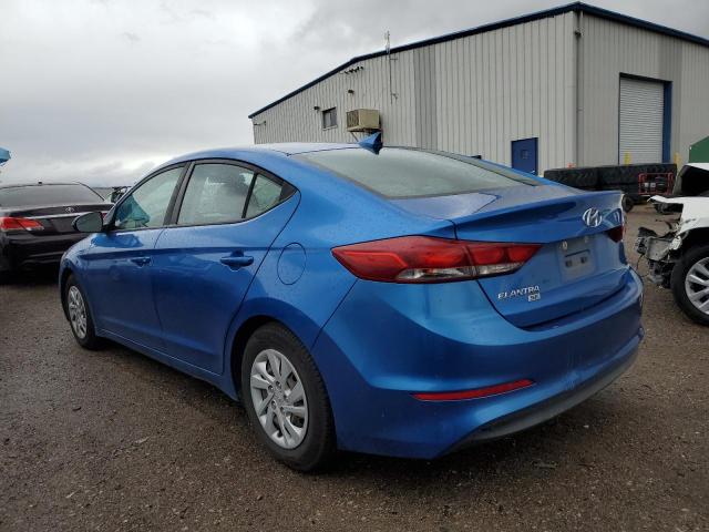 5NPD74LF9HH147887 - 2017 HYUNDAI ELANTRA SE BLUE photo 2