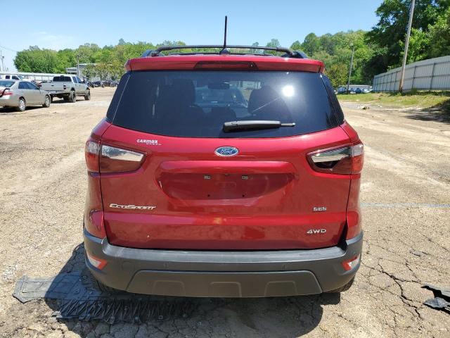 MAJ6P1CL6JC226339 - 2018 FORD ECOSPORT SES RED photo 6