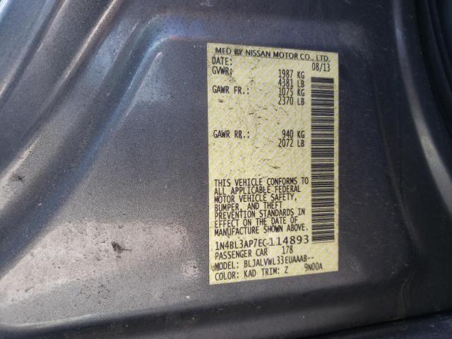 1N4BL3AP7EC114893 - 2014 NISSAN ALTIMA 3.5S SILVER photo 12