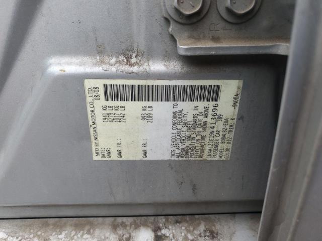 1N4AL21E19N413696 - 2009 NISSAN ALTIMA 2.5 SILVER photo 13