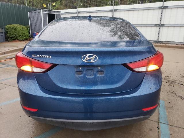 KMHDH4AE5GU583093 - 2016 HYUNDAI ELANTRA SE BLUE photo 6