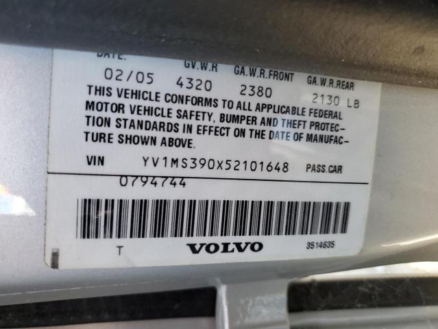 YV1MS390X52101648 - 2005 VOLVO S40 2.4I SILVER photo 13