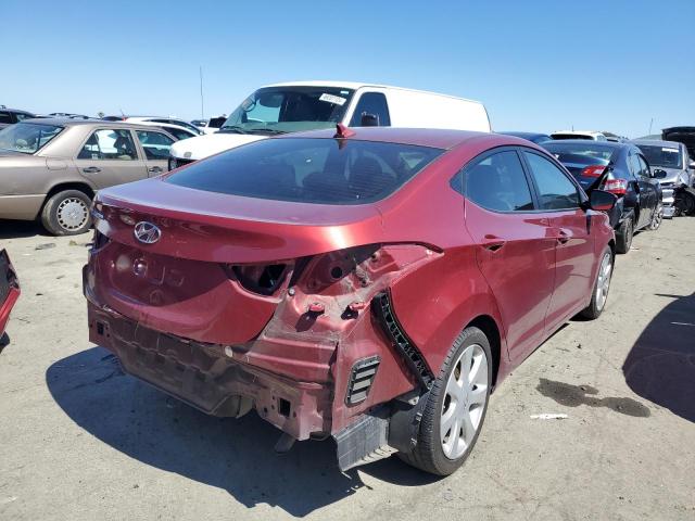 5NPDH4AE5DH262567 - 2013 HYUNDAI ELANTRA GLS RED photo 3