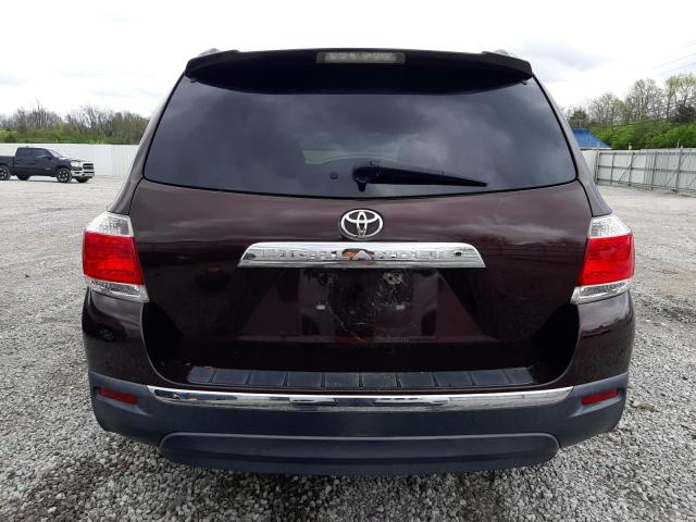 5TDZK3EHXBS028714 - 2011 TOYOTA HIGHLANDER BASE MAROON photo 6