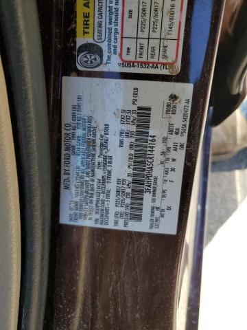 3FAHP0HA5CR144164 - 2012 FORD FUSION SE BURGUNDY photo 12