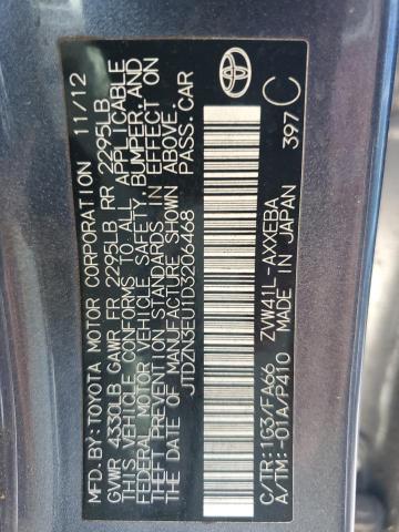 JTDZN3EU1D3206468 - 2013 TOYOTA PRIUS V GRAY photo 12