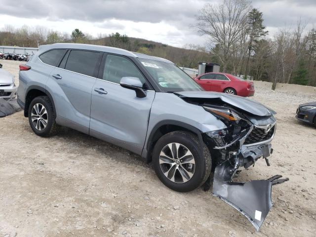 5TDGZRBH8NS207431 - 2022 TOYOTA HIGHLANDER XLE Mavi foto 4