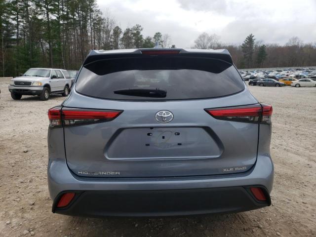 5TDGZRBH8NS207431 - 2022 TOYOTA HIGHLANDER XLE Mavi foto 6