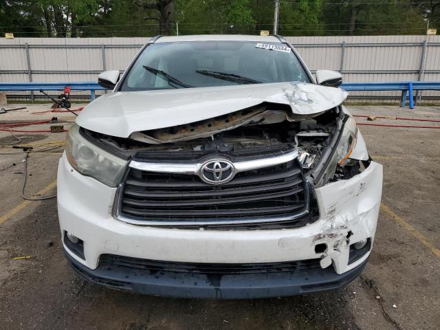 5TDKKRFH4GS162824 - 2016 TOYOTA HIGHLANDER XLE WHITE photo 5