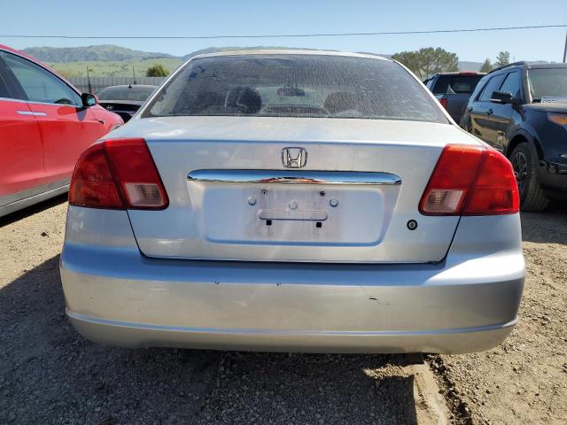 2HGES16622H579705 - 2002 HONDA CIVIC LX SILVER photo 6