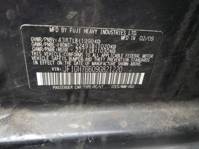 JF1GH76609G821220 - 2009 SUBARU IMPREZA WRX GRAY photo 13