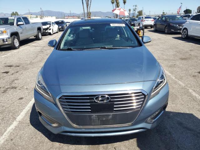 KMHE34L16GA034629 - 2016 HYUNDAI SONATA HYBRID BLUE photo 5