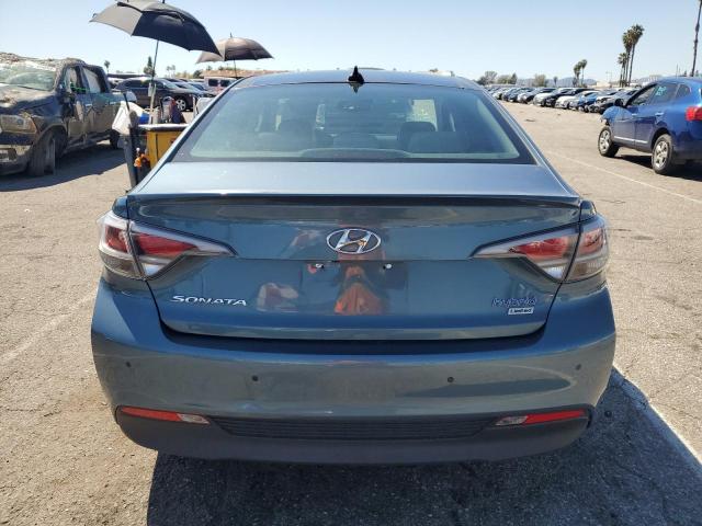 KMHE34L16GA034629 - 2016 HYUNDAI SONATA HYBRID BLUE photo 6